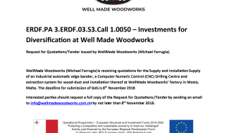 REQUEST FOR QUOTATIONS/TENDER malta, Well Made Woodworks malta